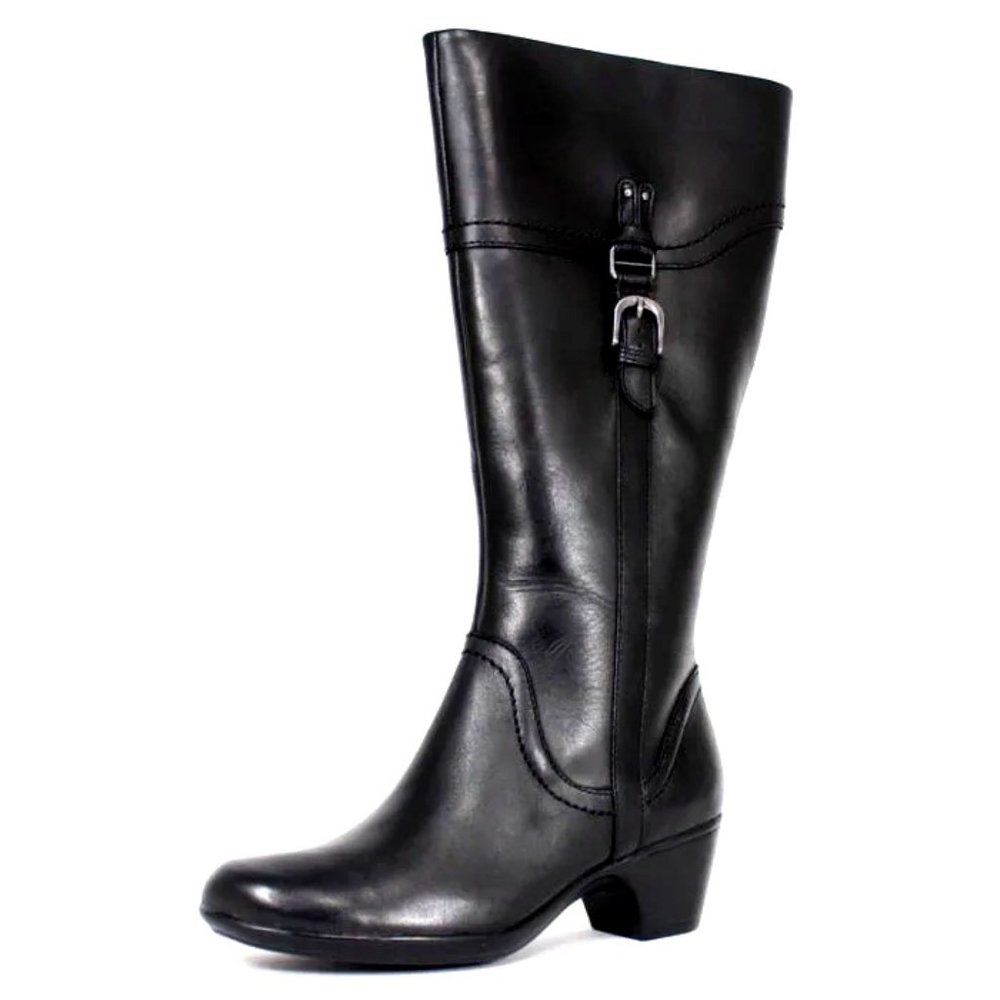 Clarks Ingalls Vicky II Wide Calf Leather Boots (size 8.5)